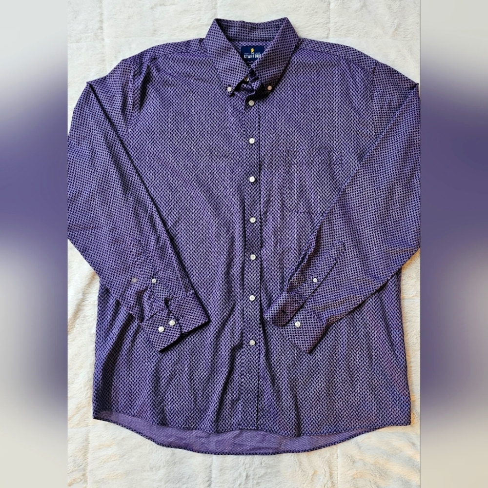 Men's Stafford Travel Oxford Shirt 17.5/36-37